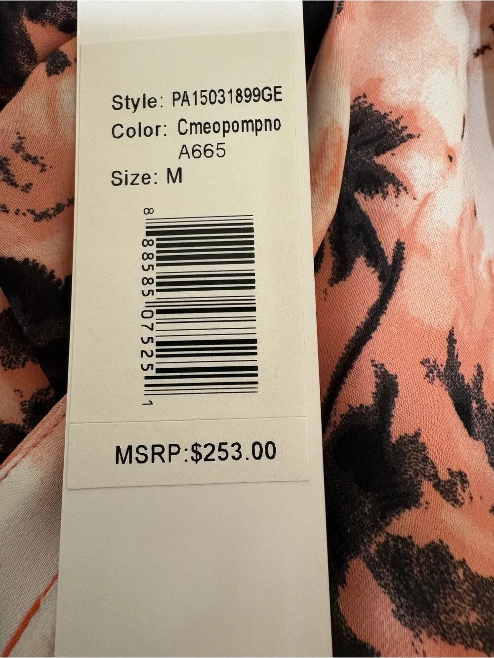 Parker Silk Kita Dress in Camo Pompano.  Size M